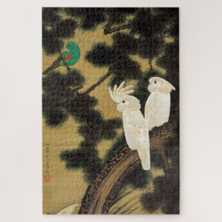 QUEBRA-CABEÇA 動 植 綵 絵(12)老 松 鸚 鵡 図, 伊 藤