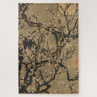 QUEBRA-CABEÇA 動 植 綵 絵(8)梅 花 晧 月 図 伊, 藤 若 冲