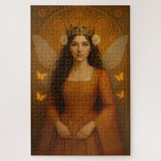 Quebra-cabeça 002_A fairy princess in burnt orange. (Vertical)
