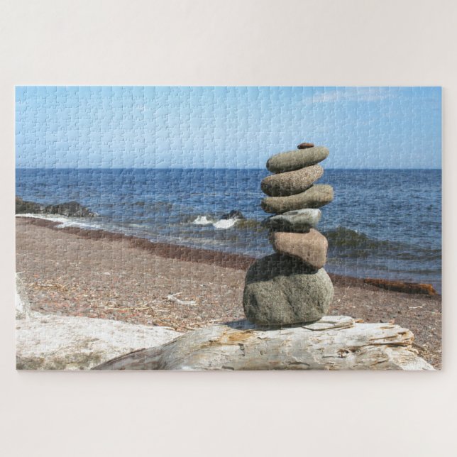 Quebra-cabeça 1000 peças de Meditação do Cairn (Horizontal)