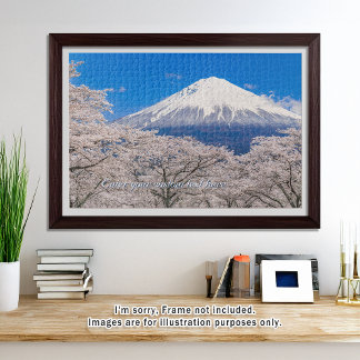 Quebra-cabeça [1014] Mt.Fuji – A White Peak Floating in Blossoms