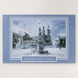 Quebra-cabeça 1014 peças da Igreja Braunschweig Snowy de inverno