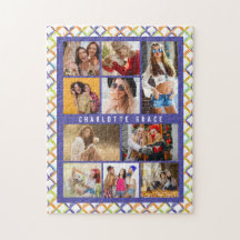 10 Foto Trendy Modern Colorful Geométrico Name