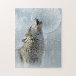 Quebra-cabeça 10x14 da lua azul do lobo