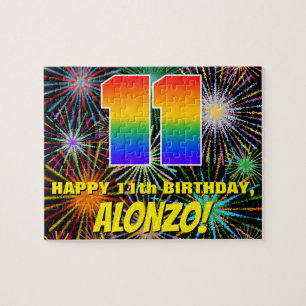 Quebra-cabeça 11 Birthday: fogos de artifício coloridos e divert