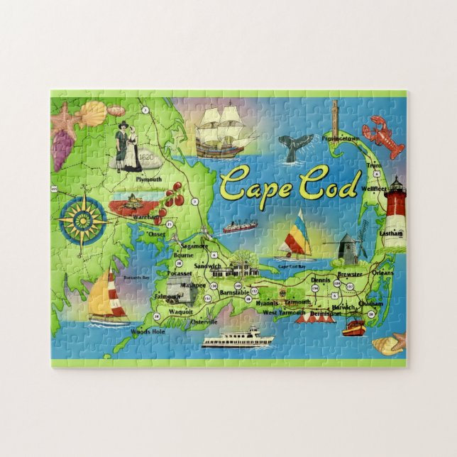 Quebra-cabeça 11x14 Cape Cod (Horizontal)