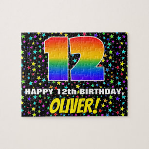 Quebra-cabeça 12 Birthday — Padrão Colorido e Divertido de Estre