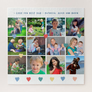 Quebra-cabeça 12 fotos de colagem LOVE para melhor script de mar