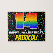 14 Birthday — Símbolos de Música Coloridos e Diver