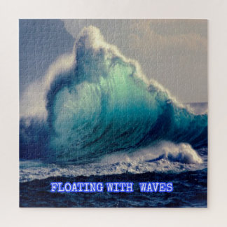 Quebra-cabeça 14.Ondas azuis do oceano,dotes de amantes do ocean