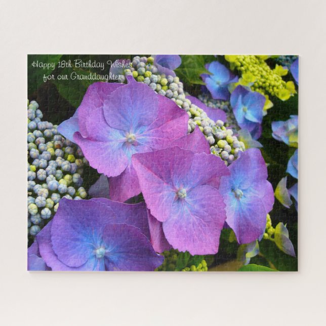 Quebra-cabeça 18º aniversário da neta. (Horizontal)