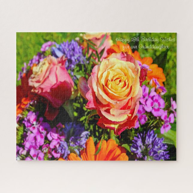 Quebra-cabeça 18º aniversário da neta. (Horizontal)