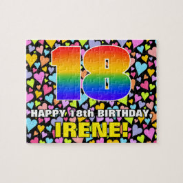 Quebra-cabeça 18.o aniversário — Diversão, Amores Formas Cardíac