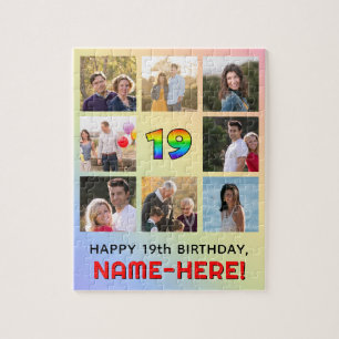 Quebra-cabeça 19º aniversário: Divertido Rainbow #, Personalizad