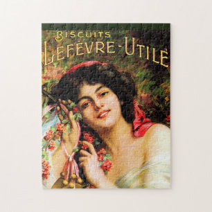 Quebra-cabeça 1909 Senhora bonito Biscuits Lefevre-Utile