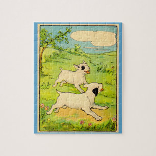 Quebra-cabeça 1914 dois cães correndo