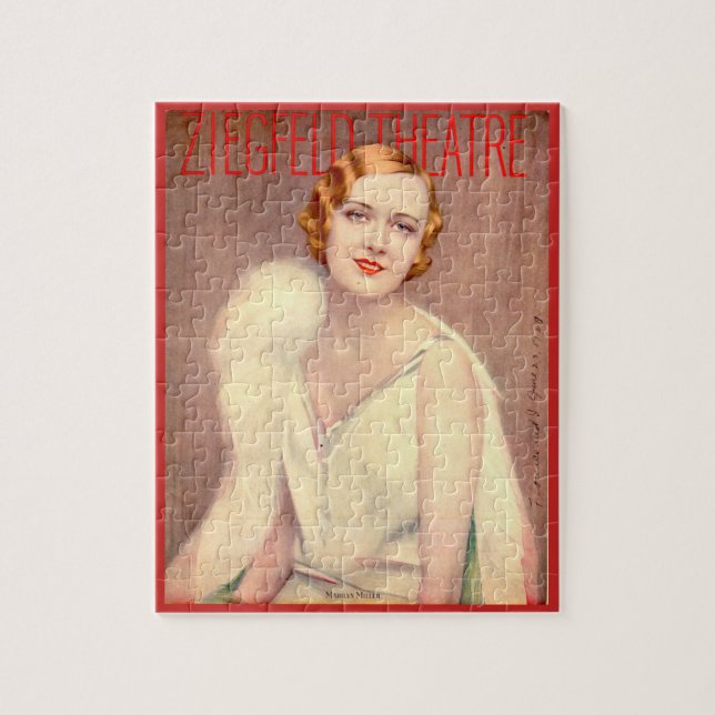 Quebra-cabeça 1928 cobrir do Teatro Ziegfeld Marilyn Miller (Vertical)
