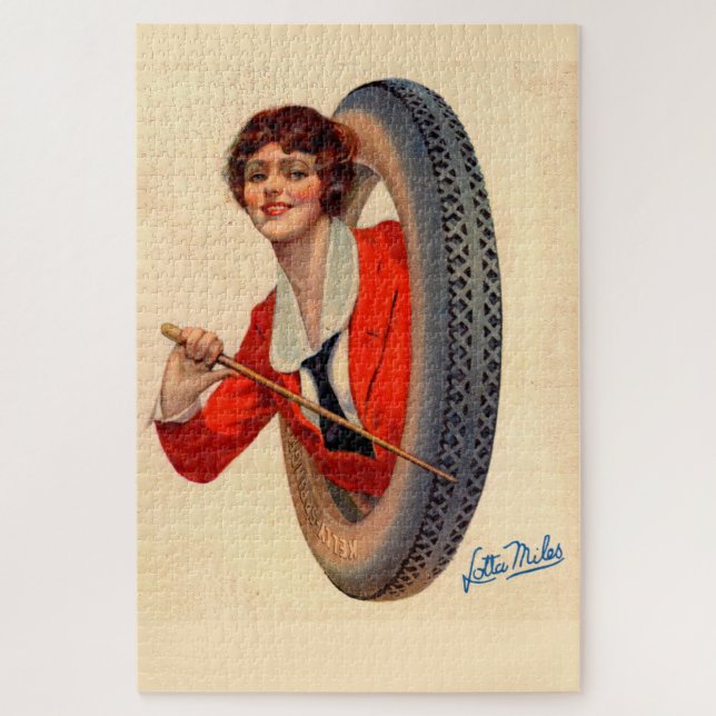 Quebra-cabeça 1928 Kelly-Springfields Tire mascot Lotta Miles (Vertical)