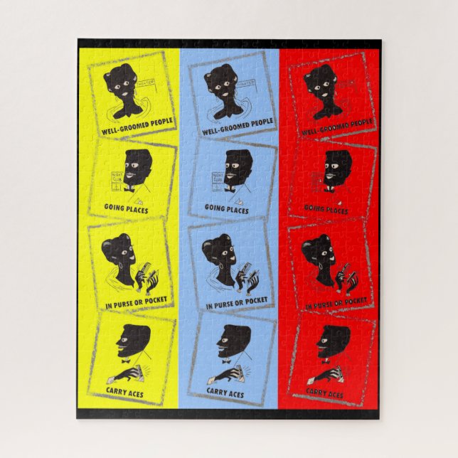 Quebra-cabeça 1950, três ases para pentes Ace (Vertical)