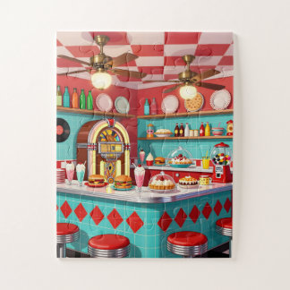Quebra-cabeça 1950s Diner for Seniors 30 Large Piece