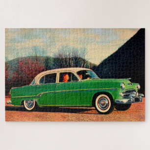 Quebra-cabeça 1954 Dodge Royal V8 em verde