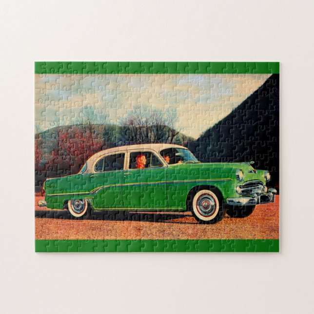 Quebra-cabeça 1954 Dodge Royal V8 em verde (Horizontal)