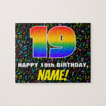 19.o aniversário — Símbolos musicais divertidos e 