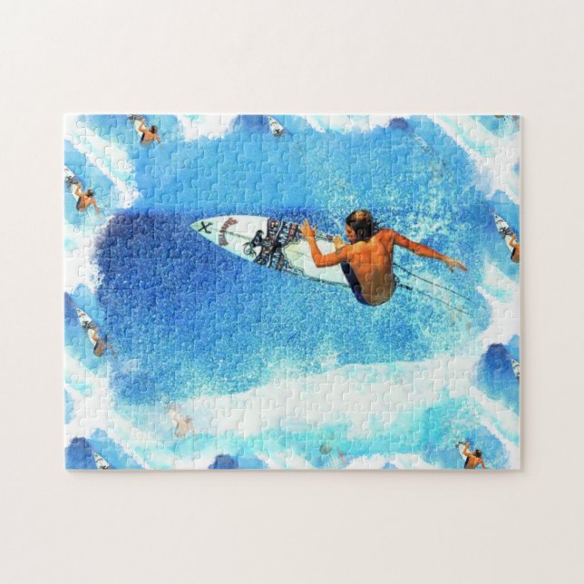 Quebra-cabeça 1-1B surfando (Horizontal)