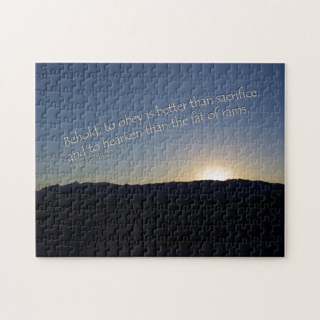 Quebra-cabeça 1 Samuel 15:22 Sunset (Horizontal)
