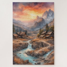 Quebra-cabeça 20" * Paisagem de montanha de 30", 1014 peças
