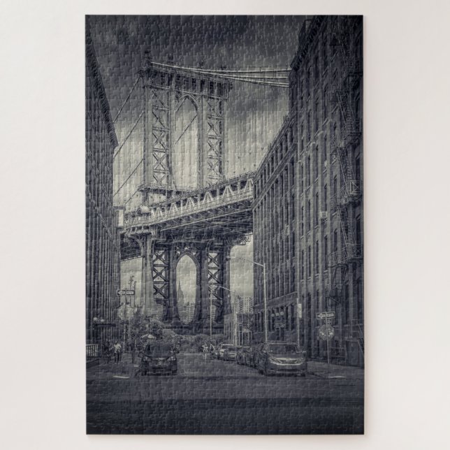 Quebra-cabeça 20" x 30", 1014 peças Ponte de Manhattan (Vertical)