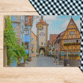 Quebra-cabeça 20x30 Rothenburg der Tauber Cidade Medieval Cênnic