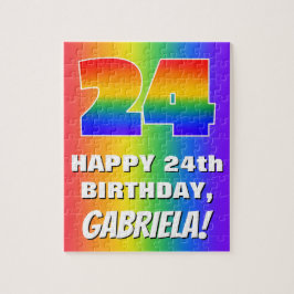 Quebra-cabeça 24.º aniversário: Padrão Divertido e Colorido do A