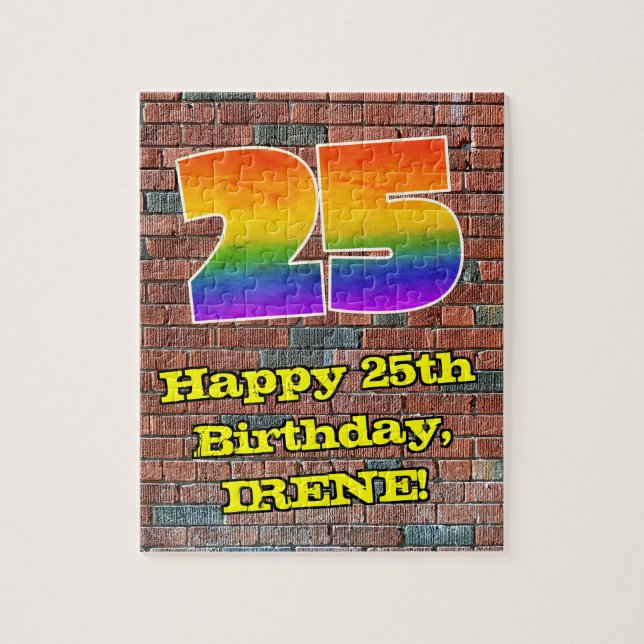 Quebra-cabeça 25 Aniversário: Arco-Íris 25 Inspirado no Grafite  (Vertical)
