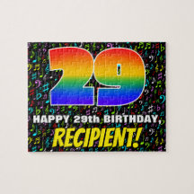29.o aniversário — Símbolos musicais divertidos e 