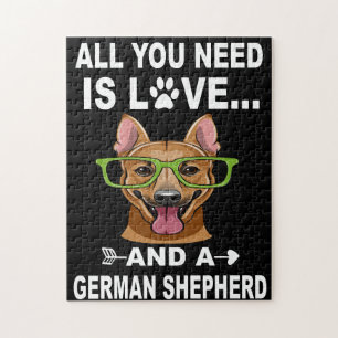 Quebra-cabeça 2 Tudo Que Você Precisa É De Amor E German shepher