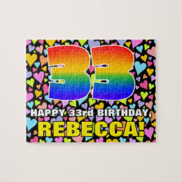 Quebra-cabeça 33.o aniversário — Diversão, Amores Formas Cardíac