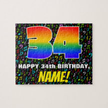 34.o aniversário — Símbolos musicais divertidos e 