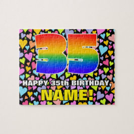Quebra-cabeça 35.o aniversário — Diversão, Amores Formas Cardíac