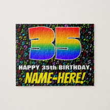 35.o aniversário — Símbolos musicais divertidos e 