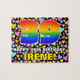 Quebra-cabeça 39.o aniversário — Diversão, Amores Formas Cardíac