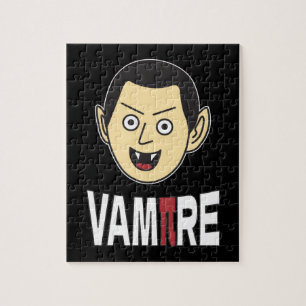 Quebra-cabeça 3.14 Pi Vampiro Brincadeira Divertida de Matemátic