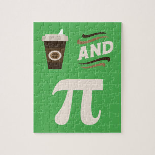 Quebra-cabeça 3.14 Piada De Matemática Engraçada Com Café E Pie