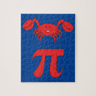 Quebra-cabeça 3.14 Piada De Matemática Engraçada Pie Pun Crab