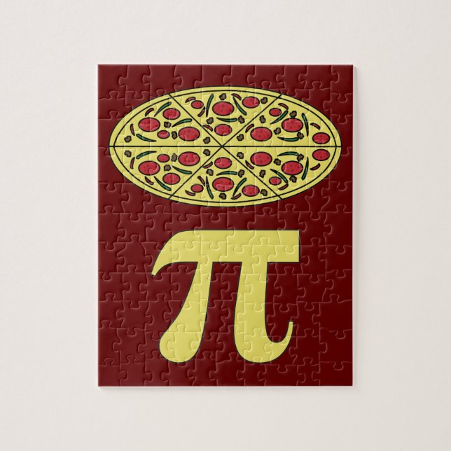 Quebra-cabeça 3.14 Pizza Pi Pun Pun Engraçado Piada Matemática (Vertical)