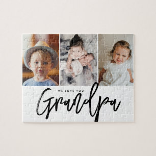 Quebra-cabeça 3 fotos personalizadas que te amamos presente de q