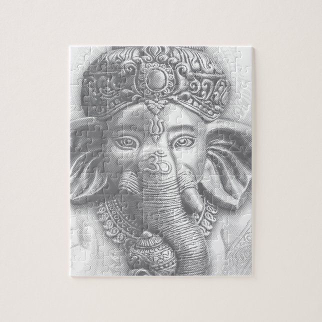 Quebra-cabeça 3d senhor Ganesha - OM (Vertical)