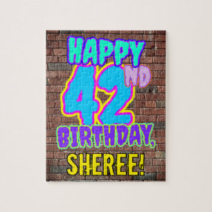 Quebra-cabeça 42º aniversário ~ Divertido, Grafite Urbano Inspir