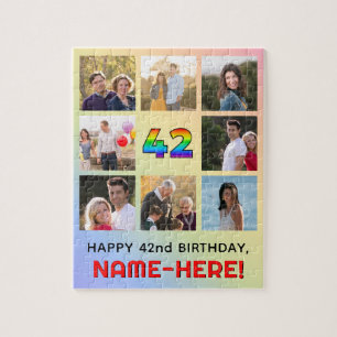 Quebra-cabeça 42º aniversário: Divertido Rainbow #, Personalizad