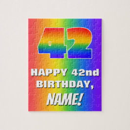Quebra-cabeça 42º aniversário: Padrão Divertido e Colorido do Ar